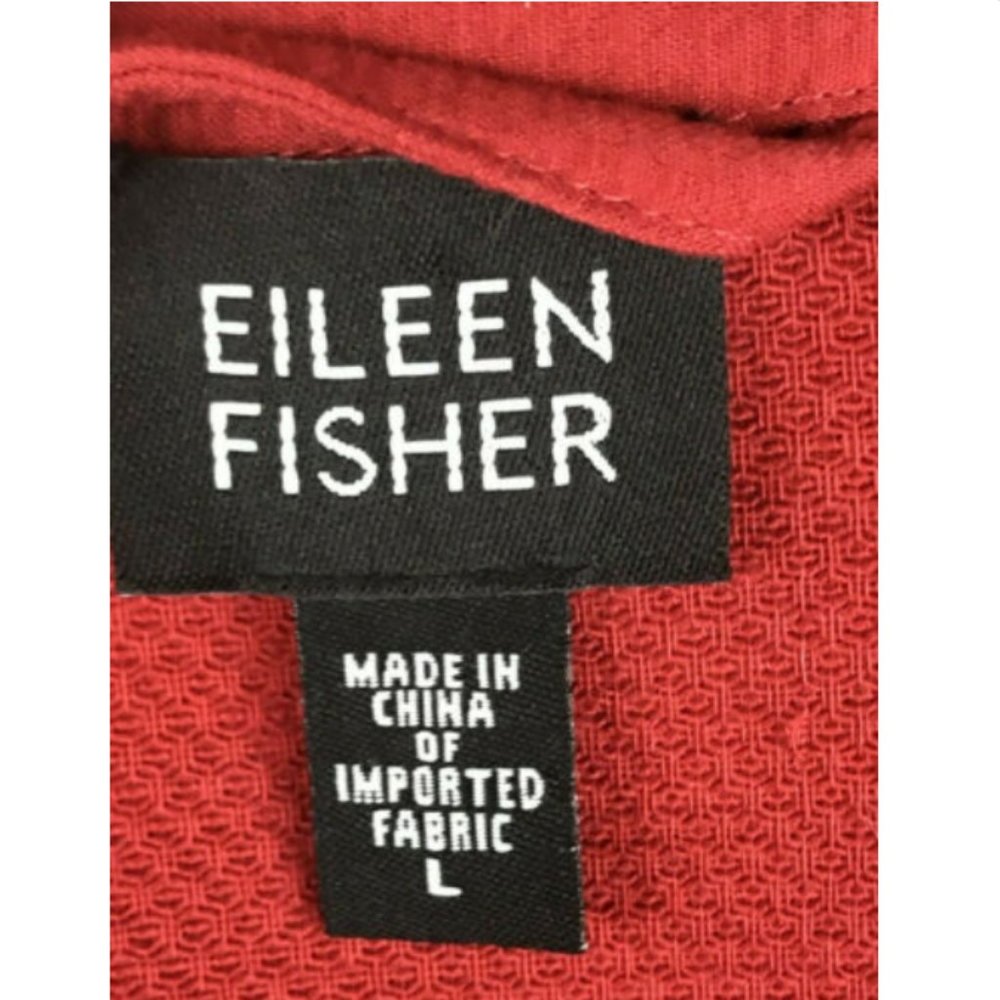 Eileen Fisher Textured Cotton Stretch Jacket Sz L - Picture 5 of 7